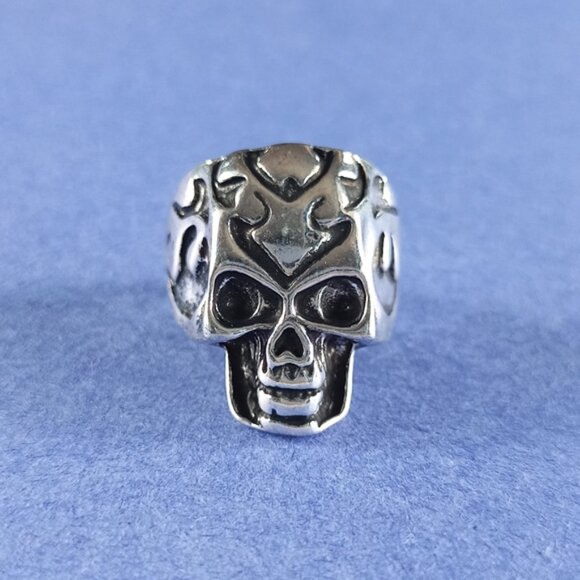 💀 Gothic Mars Attacks Alien Skull Heavy Metal Ring (Size 10) - Picture 2 of 4